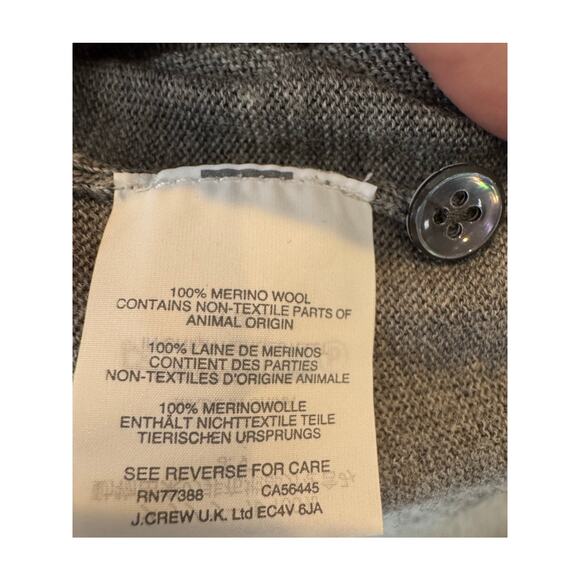 J.Crew 100% Merino Wool Sweater Vest Gray Women’s Size Small - Picture 4 of 4